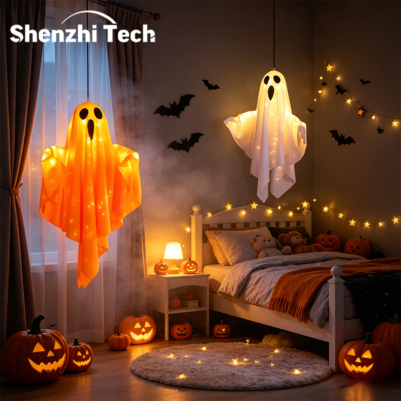 Decor Lighting Lamps - Halloween Hanging Light Up Ghost Lamp,