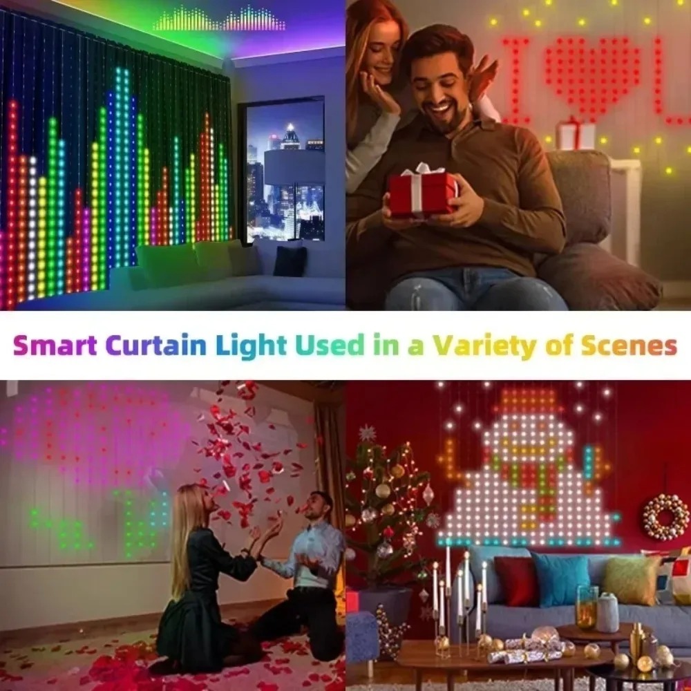 Outdoor LED Pixel Curtain Ligh - Lighting Christmas Decor review and price
