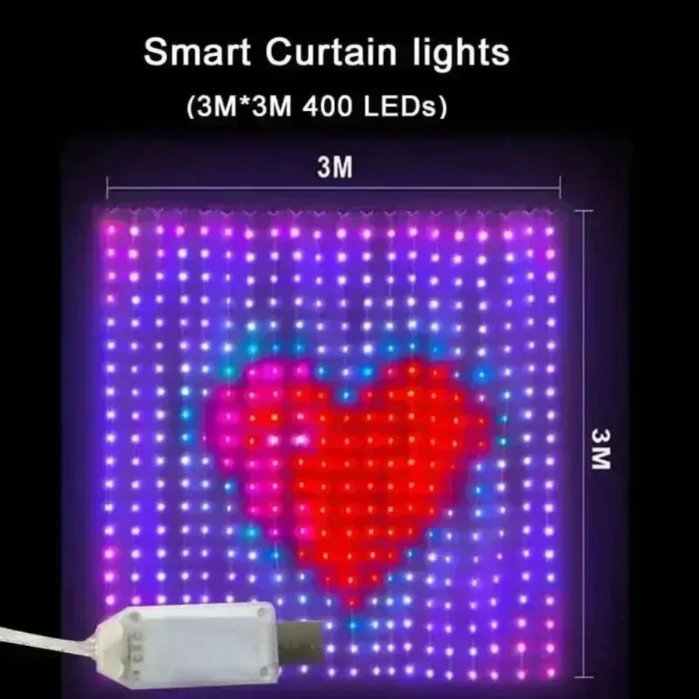 LED Pixel Curtain Lights Bluet - Lighting Christmas Decor review and price