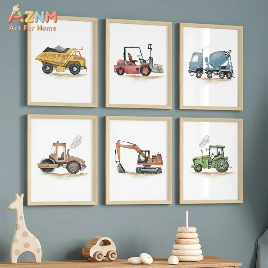 6pcs Nordic Modern cartoon car - Lighting Mcqueen Bedroom Decor review and price