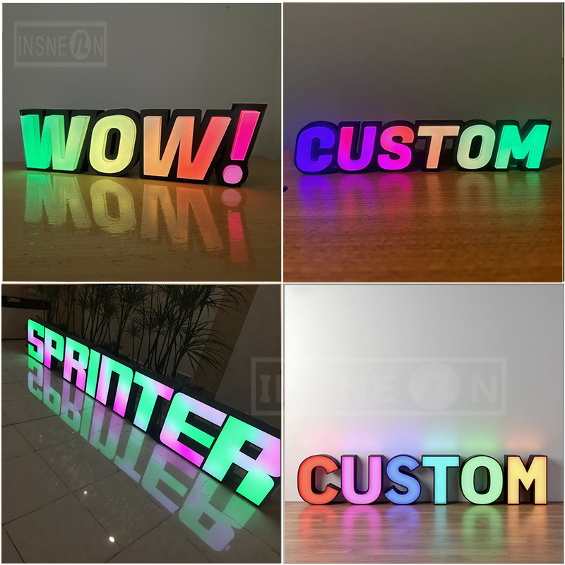 Custom RGB LED Letter Sign,Cof - Up Lighting Decor review and price