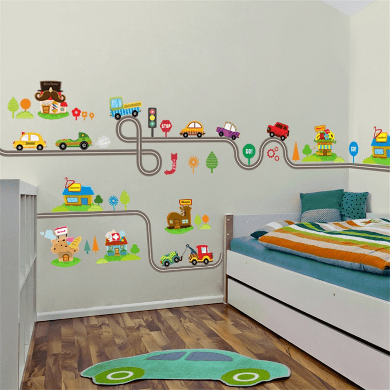 2Pcs/Lot Cartoon Cars Highway  - Lighting Mcqueen Bedroom Decor review and price