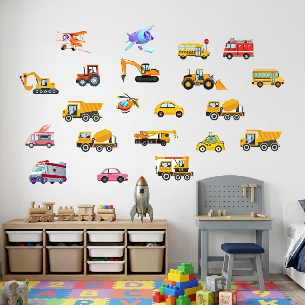 Luminous Car Wall Sticker 21Pc - Lighting Mcqueen Bedroom Decor review and price