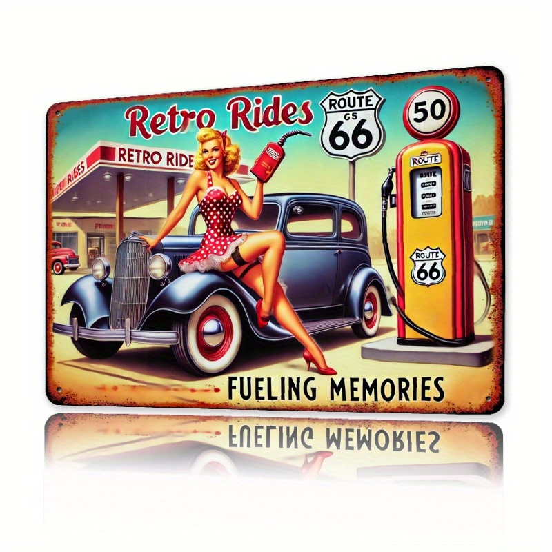 Vintage 66 Route Wall Art Meta - Lighting Mcqueen Bedroom Decor review and price