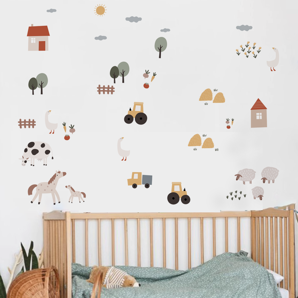 Boho Cartoon Cute Cows Farm An - Lighting Mcqueen Bedroom Decor review and price