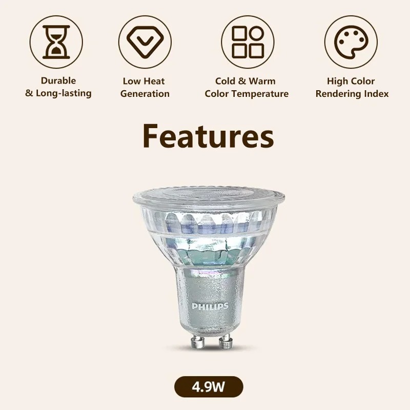 Philips GU10 PAR16 Essential C - Philips Bulb Led Classic review and price